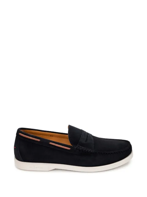 Kiton suede-finish leather loafers Blue USSA265N001080