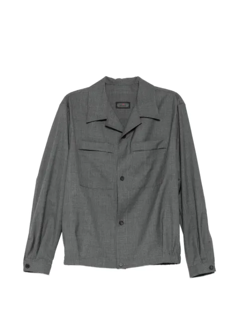 Kiton chest-pocket shirt jacket Grey UGK165K0711H02004