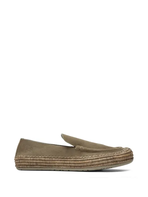 LOEWE Rio raffia-embroidery espadrilles Grey M616290X15