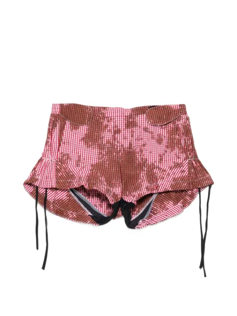 Ottolinger Picnic Raider gingham-print shorts Red 11120451101