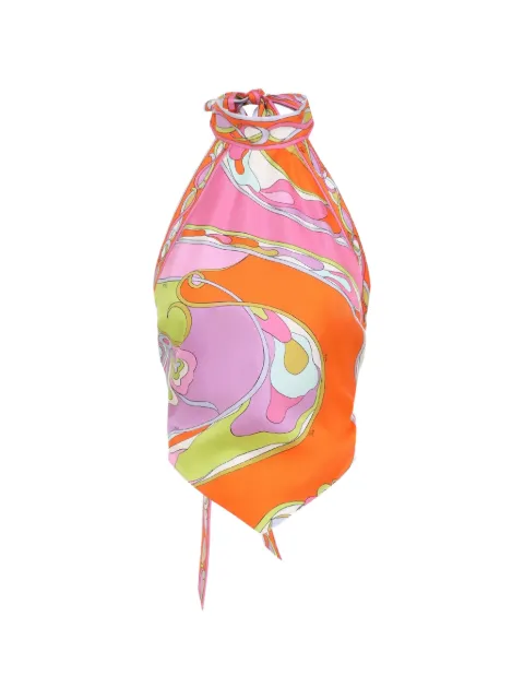 PUCCI abstract-print silk top Pink 6HRM216H731