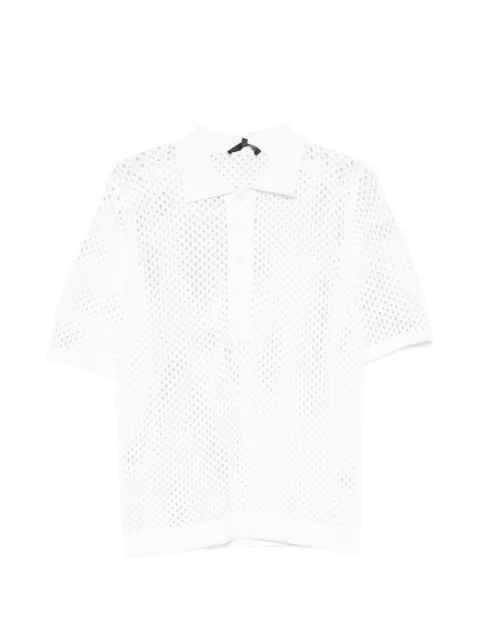 Tibi crochet polo shirt White S126CN6549