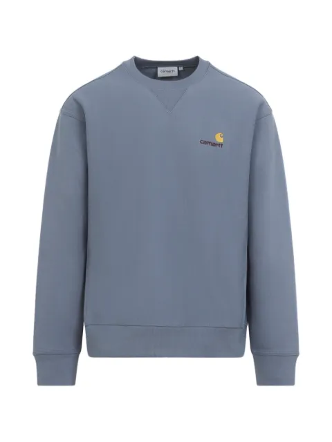 Carhartt WIP American Script embroidered-logo crew-neck sweater Blue I025475