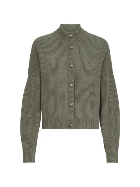 Brunello Cucinelli cashmere English-rib cardigan with monili Green M12750806C9986
