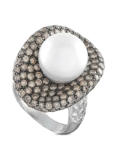 LB Exclusive pearl and diamond ring Silver MF08050626