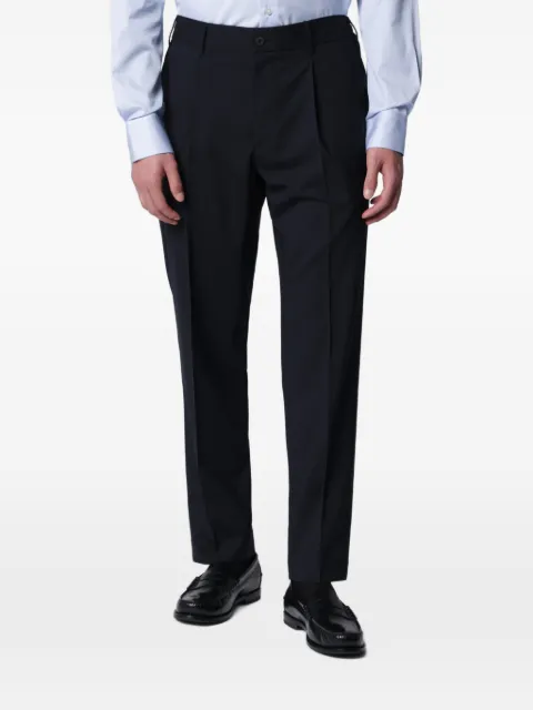 Santaniello Irno pleated trousers Blue E2989WO