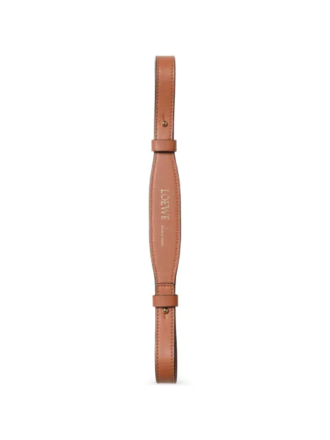 LOEWE logo-embossed leather strap Neutrals C885S70X022530