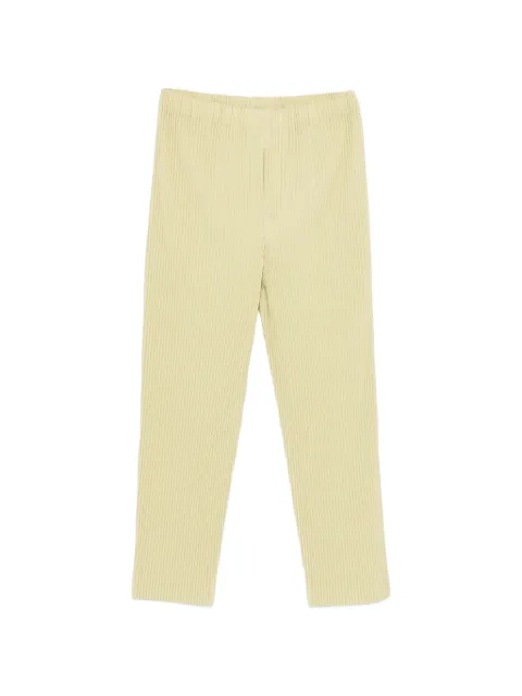 Homme Plissé Issey Miyake elasticated-waistband pleated trousers Green HP66JF133