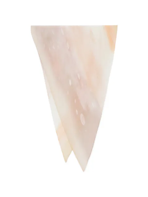 Pleats Please Issey Miyake pleated abstract-print scarf Neutrals PP67AD211