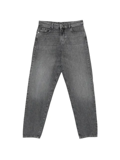Emporio Armani faded-wash logo-plaque jeans Grey EW001502AF22225