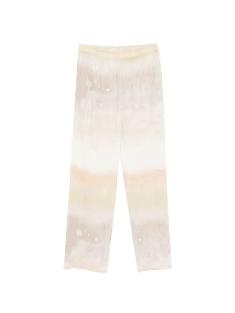 Pleats Please Issey Miyake Pleats Please tie-dye trousers Neutrals PP66JF714