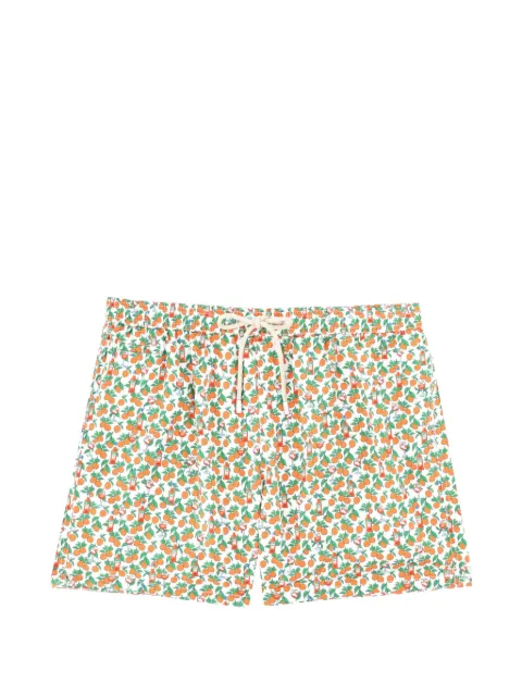 MC2 Saint Barth graphic-print drawstring swim shorts White LIG0003