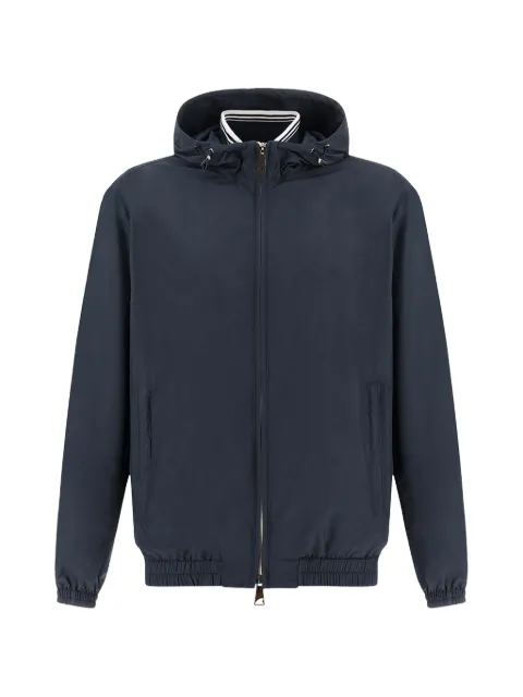 Paul & Shark hooded microfiber jacket Blue 26412140