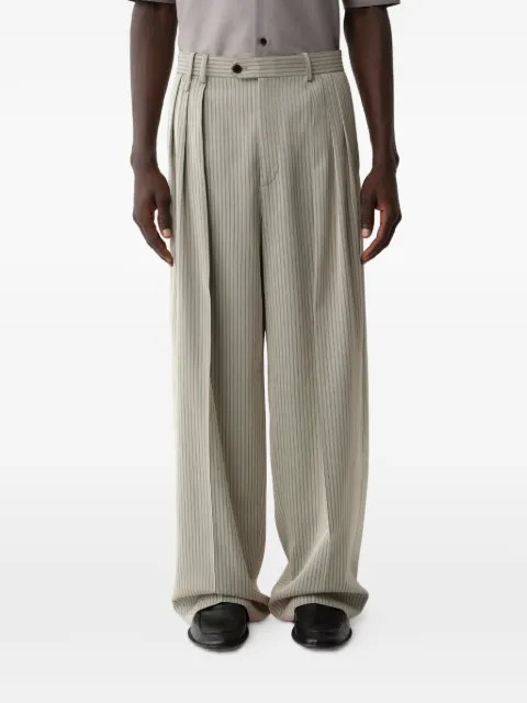 Calvin Klein pinstripe-pattern pleated trousers Neutrals LV0VX0Z400FUB