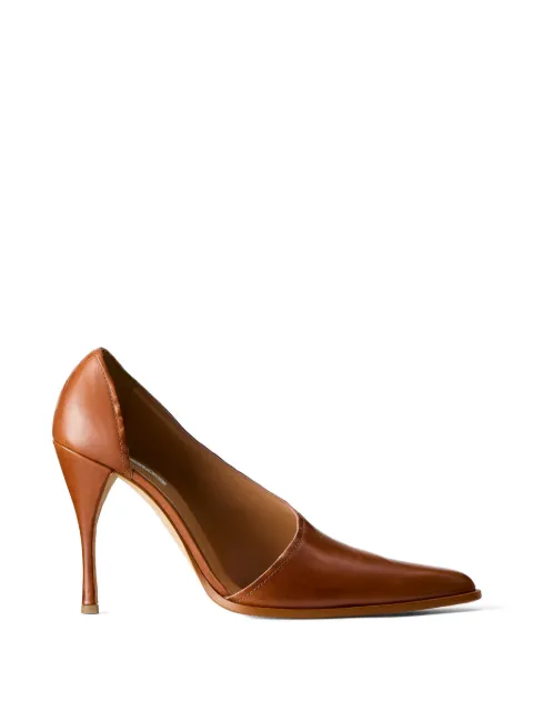 Calvin Klein pointed-toe d'Orsay pumps Brown LV0VY03429U9D