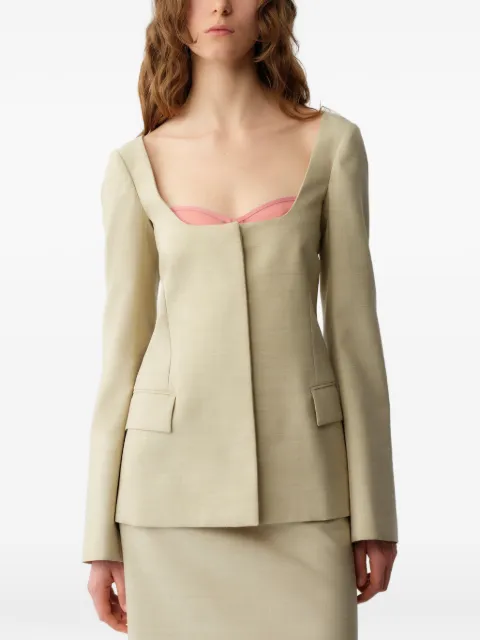 Calvin Klein square-neck tailored jacket Neutrals LV0VY0W303RLV