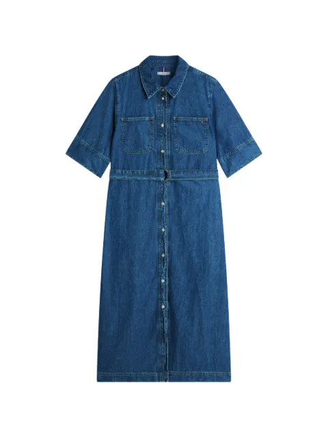 Tommy Hilfiger belted button-down midi dress Blue WW0WW50622