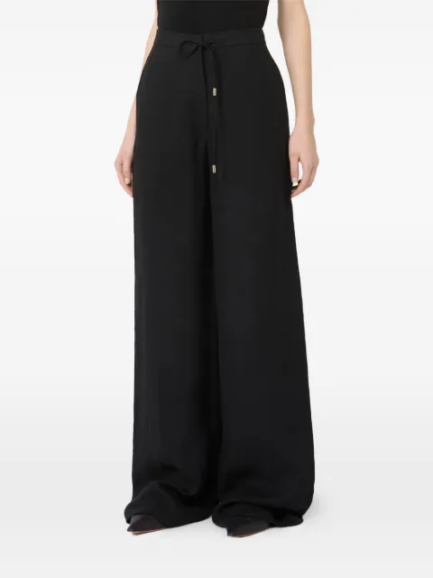 Max Mara Mstpelota drawstring linen trousers Black 2616131042