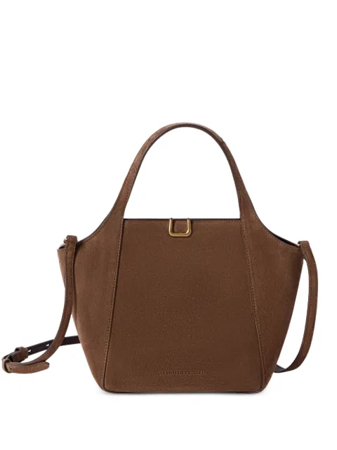 Brunello Cucinelli sartorial small bucket bag in suede Brown MBDLB2840C9773