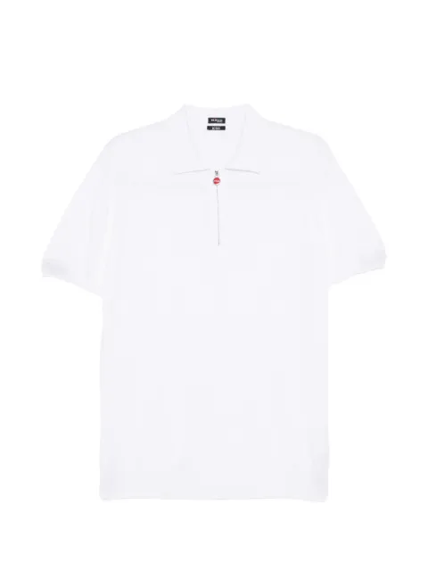 Kiton quarter-zip polo shirt White UMKX33Z40C01N