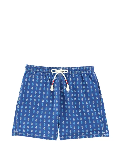 MC2 Saint Barth leaf-print swim shorts Blue CAP0001
