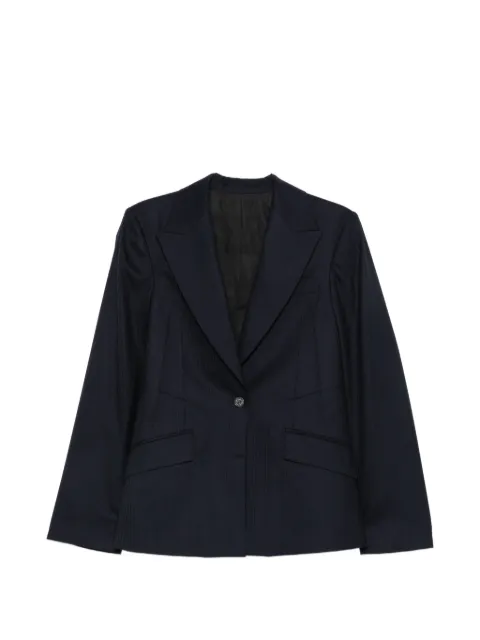 Kiko Kostadinov pinstripe-pattern single-breasted blazer Blue KKWSS26J0532NAVY