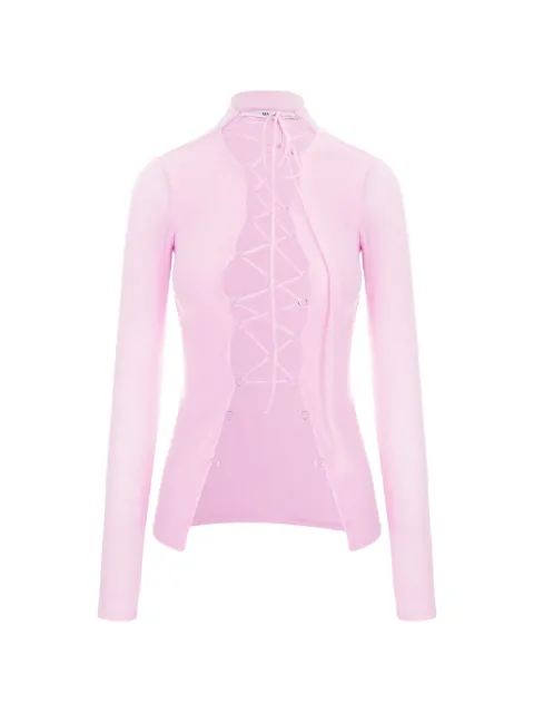 MANURÍ Jamie lace-up top Pink MRSS24BL9CH043X