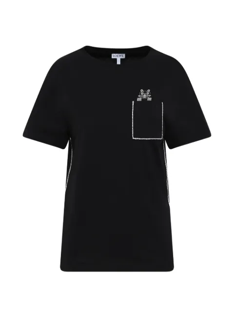 LOEWE Louis Wain embroidered T-shirt Black S359AJ2X03