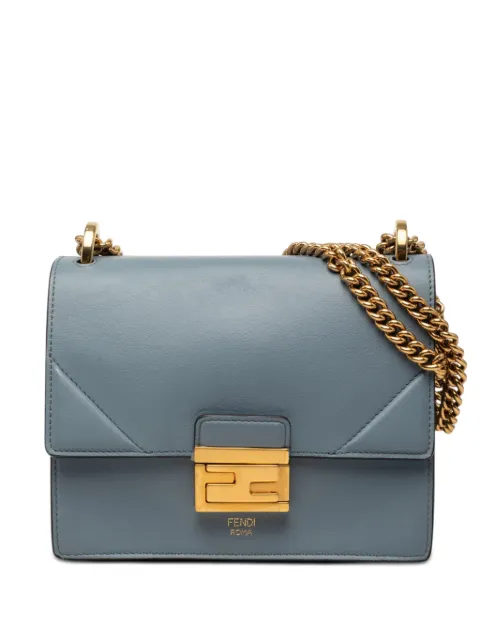 Fendi Pre-Owned 2010-2026 Small Leather Kan U Chain shoulder bag Blue WBL15AD0TISH8VLF