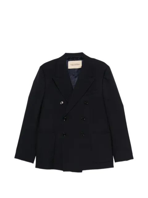 Valentino Garavani double-breasted peak-lapel jacket Blue VCEK34BGW