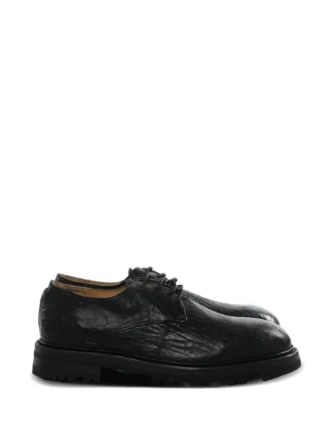 Ziggy Chen crinkled-leather derby shoes Black 0M2613002