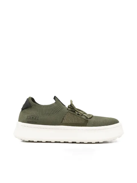 Cult Blackstar 4498 ribbed-knit lace-up sneakers Green CLM449802