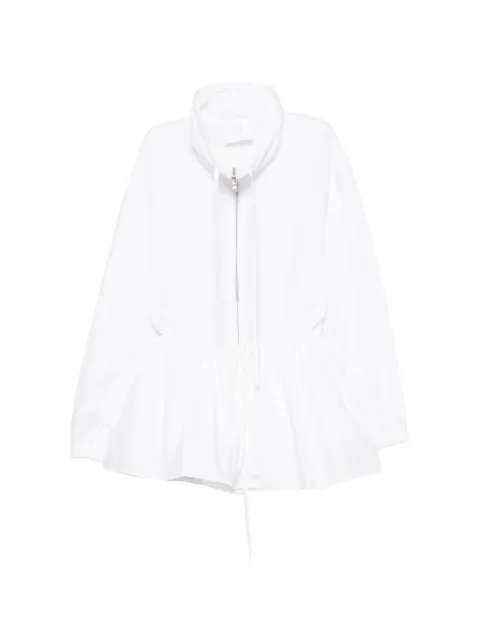 Su drawstring-waist flared jacket White S6P205