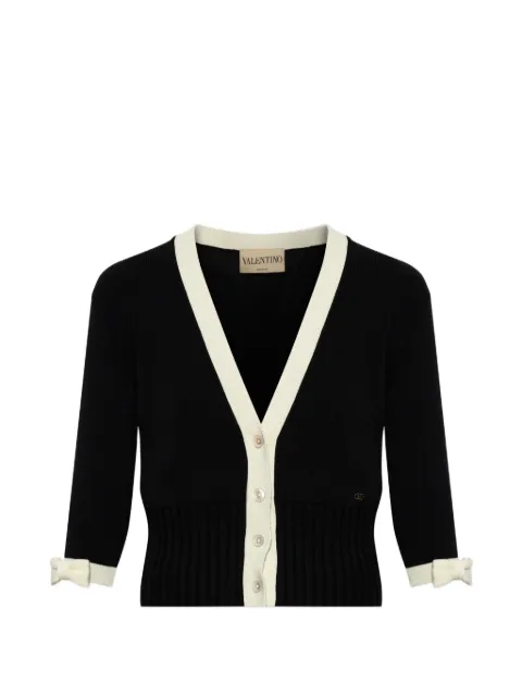 Valentino Garavani VLogo Signature cropped cardigan Black BKA16CAAJ