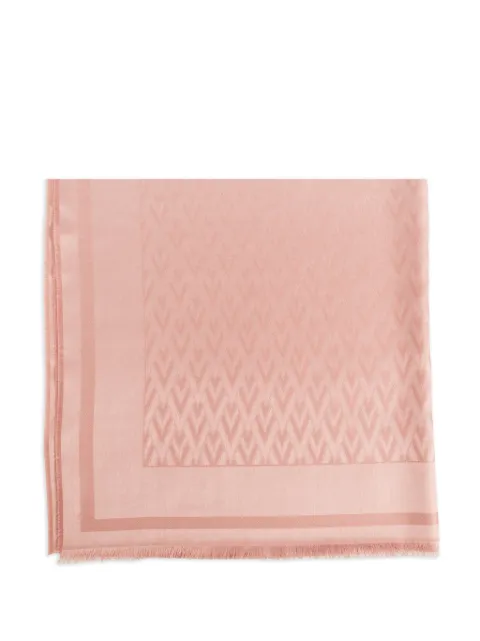 Valentino Garavani VLogo jacquard-fringed scarf Pink W2ED007HKS