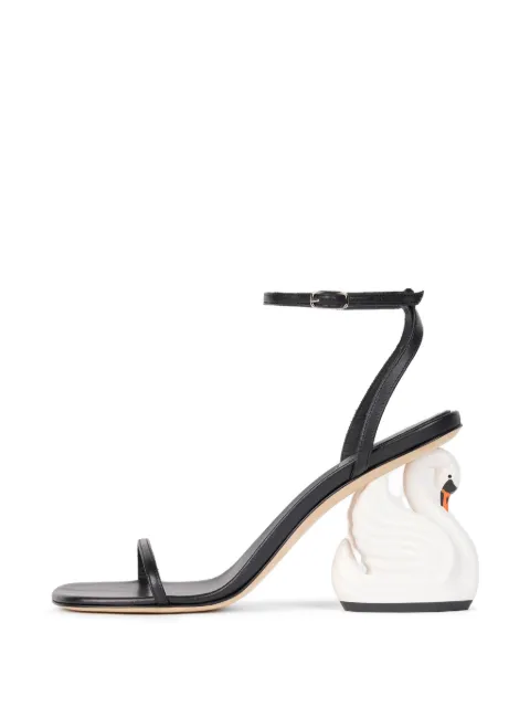 A.W.A.K.E. Mode Beta swan-heel sandals Black SS26SH04
