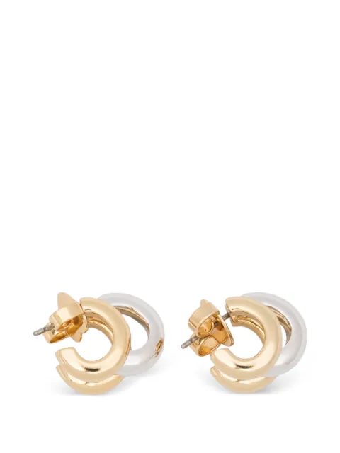 Kate Spade Huggies triple-band mixed-metal earrings Gold KP082