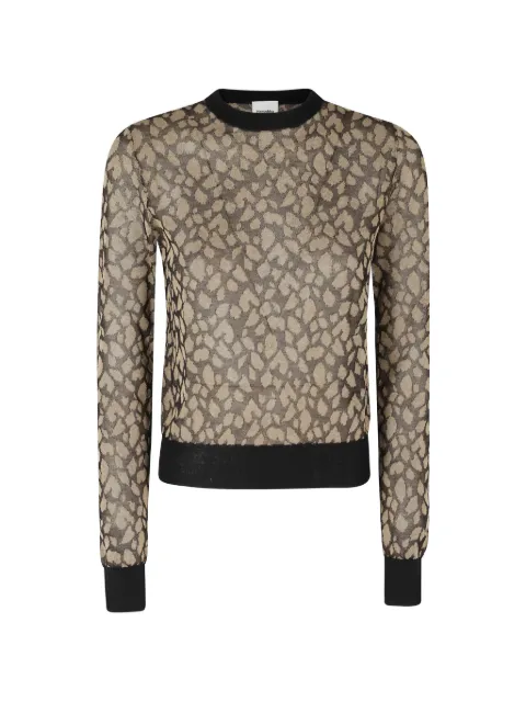 Nanushka Malak animal-print semi-sheer jersey Neutrals NW26SSSW23424