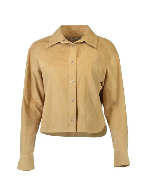 Susan Bender oversized cropped shirt Brown SB70307