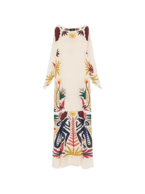 ETRO printed long-sleeved maxi dress Neutrals WRPA0025AK188