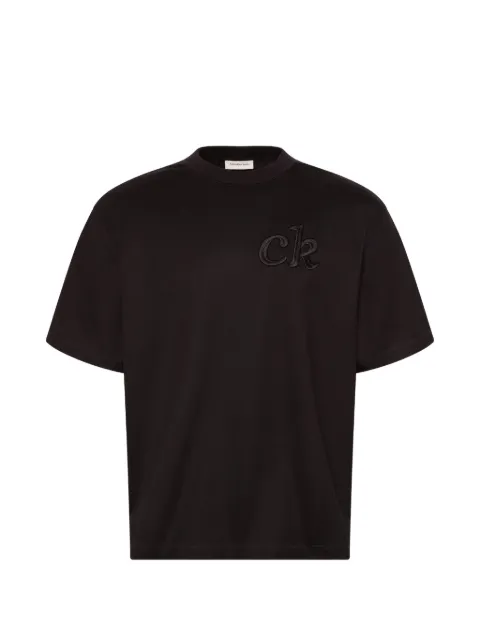 Calvin Klein logo-embroidered T-shirt Black LV04RG838GUB1