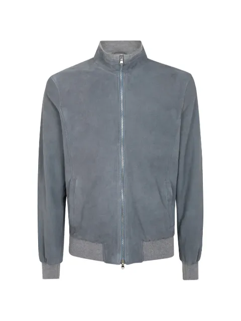 Barba suede bomber jacket Grey FOX53200