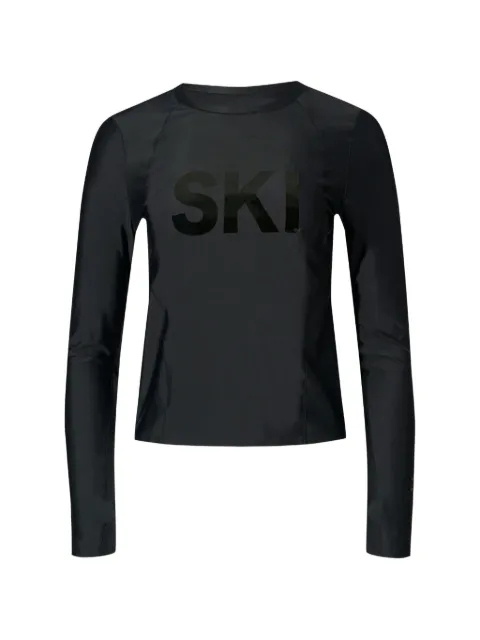 Perfect Moment crew-neck raglan-sleeve base layer top Black W3001244