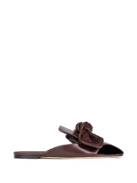 A.W.A.K.E. Mode Tim bow-detail open-toe mules Brown SS26SH23