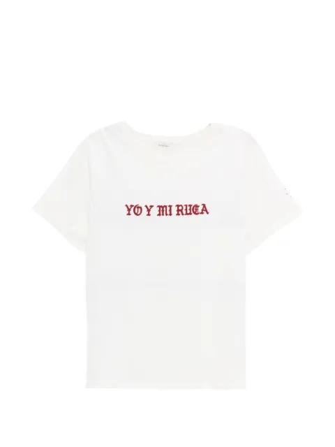 Second/Layer slogan-print short-sleeve T-shirt White SS2610401