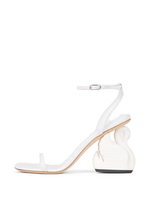 A.W.A.K.E. Mode Beta swan-heel sandals White SS26SH04