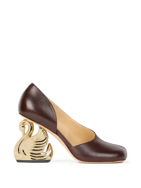 A.W.A.K.E. Mode Vesper swan-heel pumps Brown SS26SH28