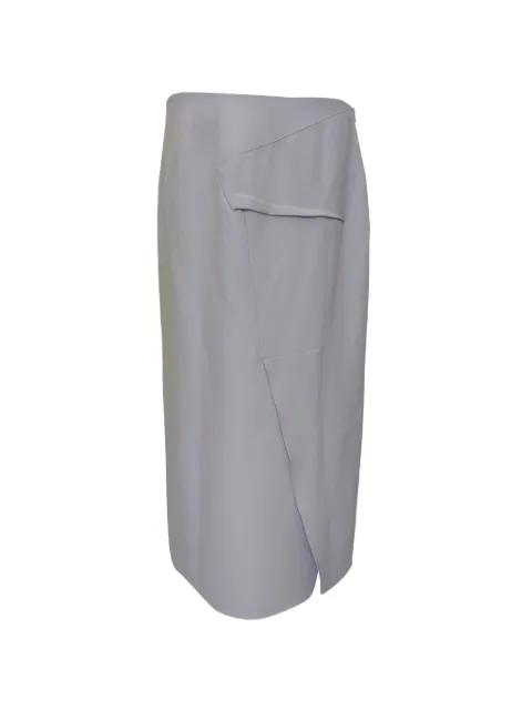 Roland Mouret Abrams folded midi skirt Purple RFCPUGBCL745075W