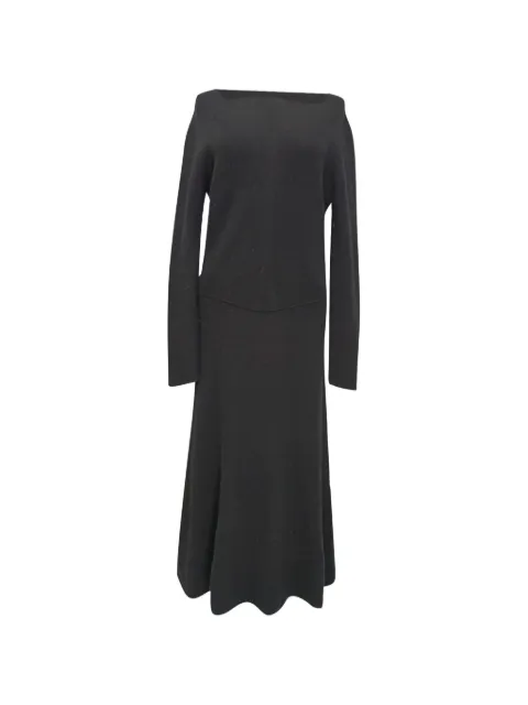 Victoria Beckham square-neck long-sleeve dress Black RFCPUGBCL745077W