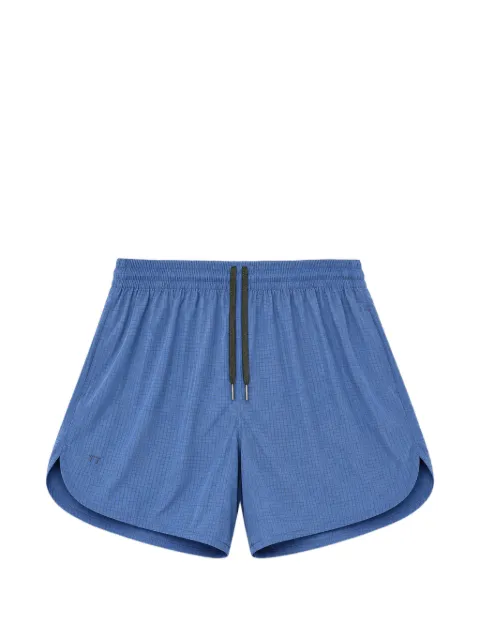 TRUE TRIBE grid-pattern drawstring-waist swim shorts Blue WILDAZURROGRID